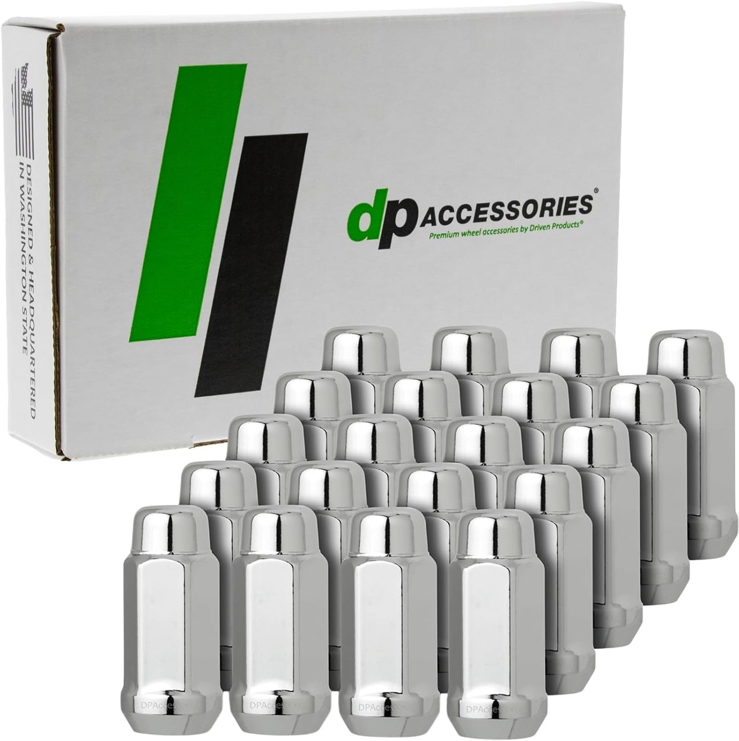 Tuercas automotrices cromadas LCB4B2H-2