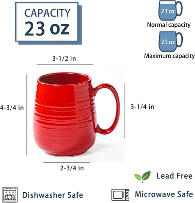 Taza cerámica grande 23oz con asa para oficina y hogar