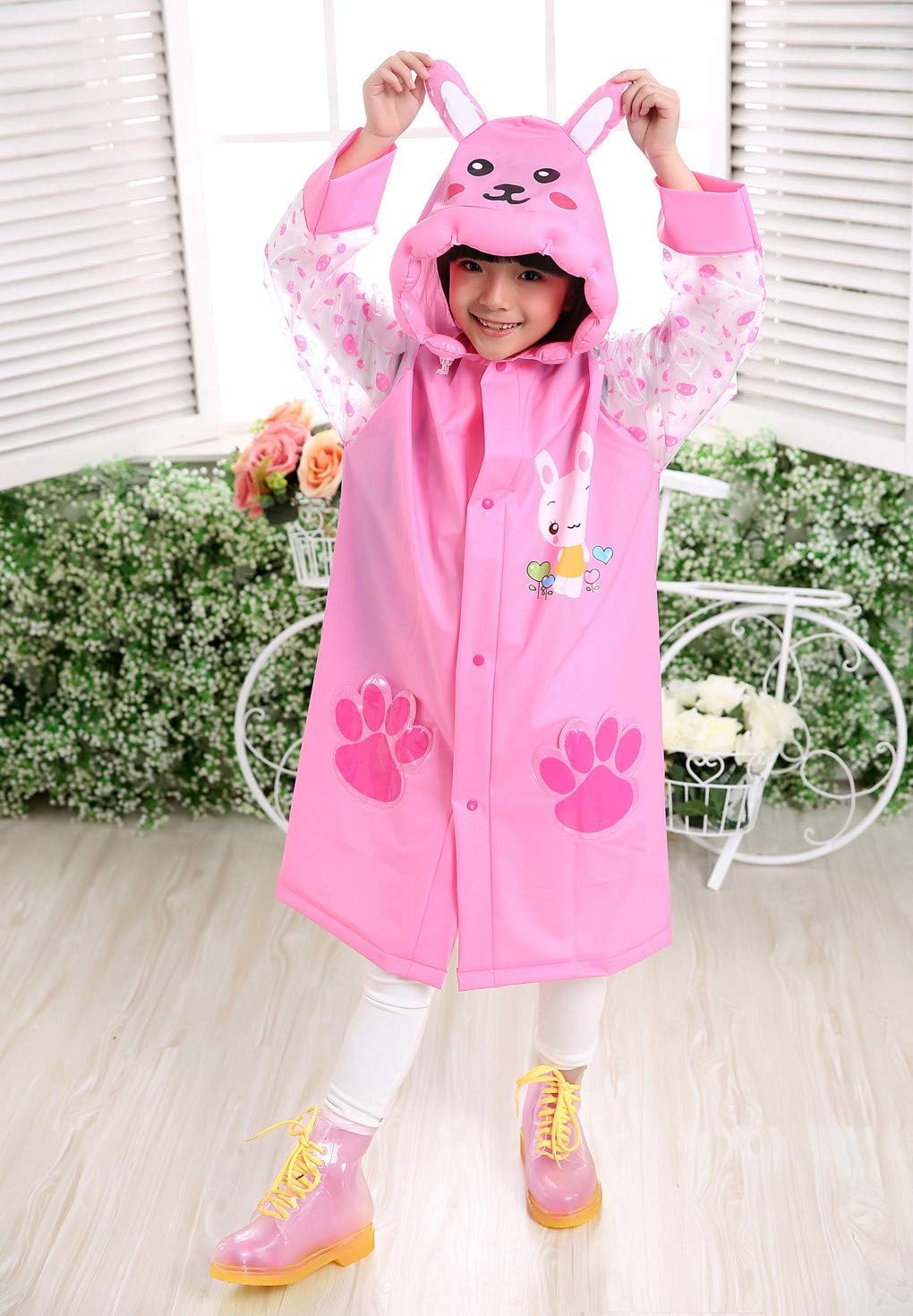 Abrigo lluvia niños poncho reutiliz. escuela plegable