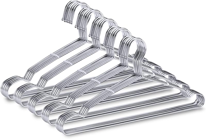 Perchas acero inox 16.5pulg set 50 ultrafinas