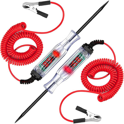 2 Luces Prueba Auto LED 3V-48V con Cable Resorte