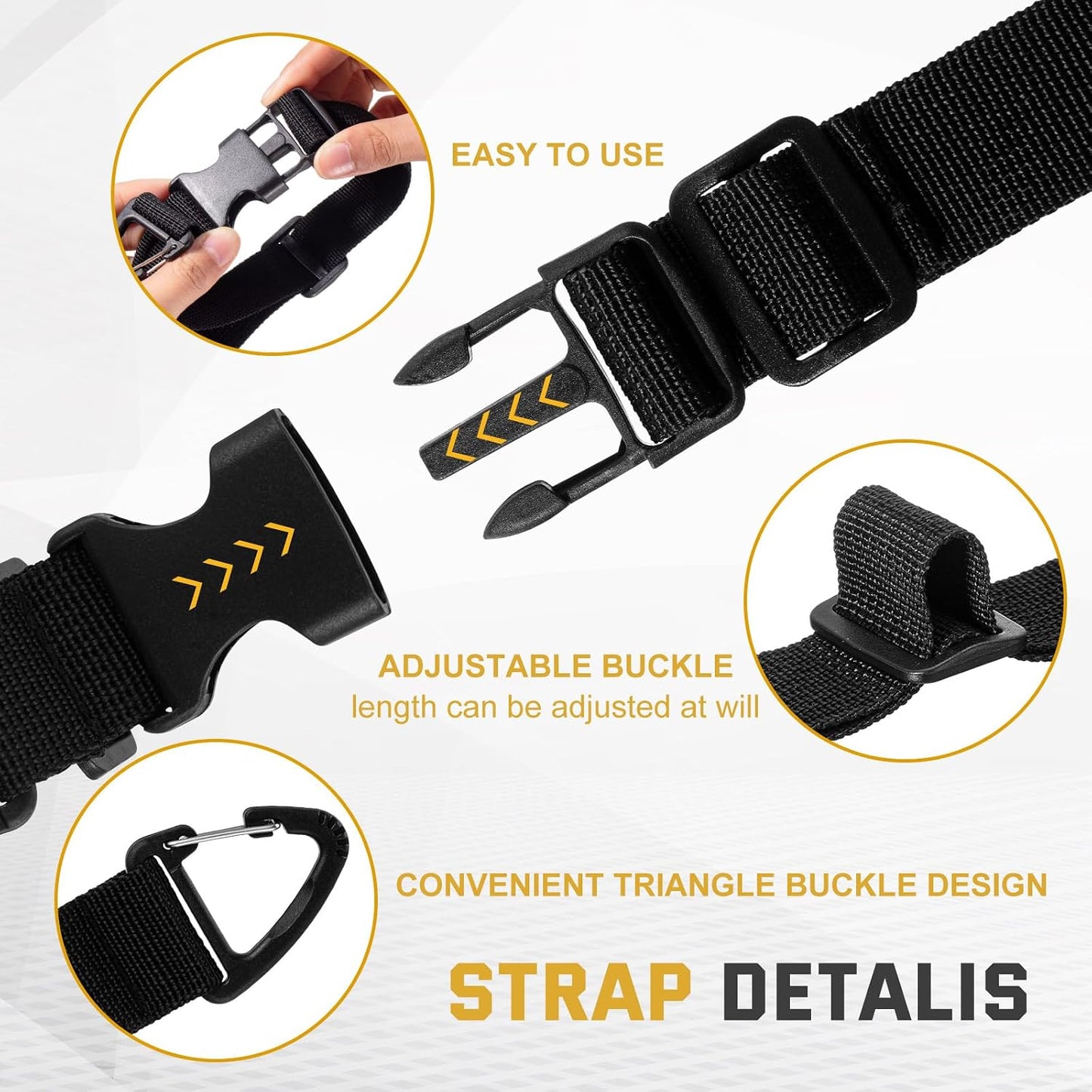 6 Organizadores Cable Extensión 17pulg Clips Triangulares Garaje