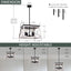Lámpara colgante estilo granja 4 luces candelabros beige