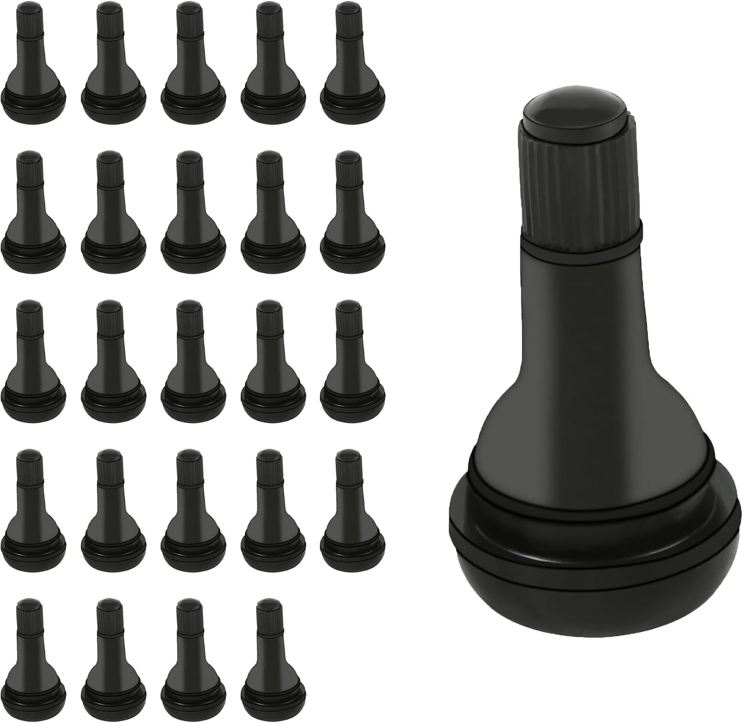 Vástago válvula neumática negro 0.453" para llanta