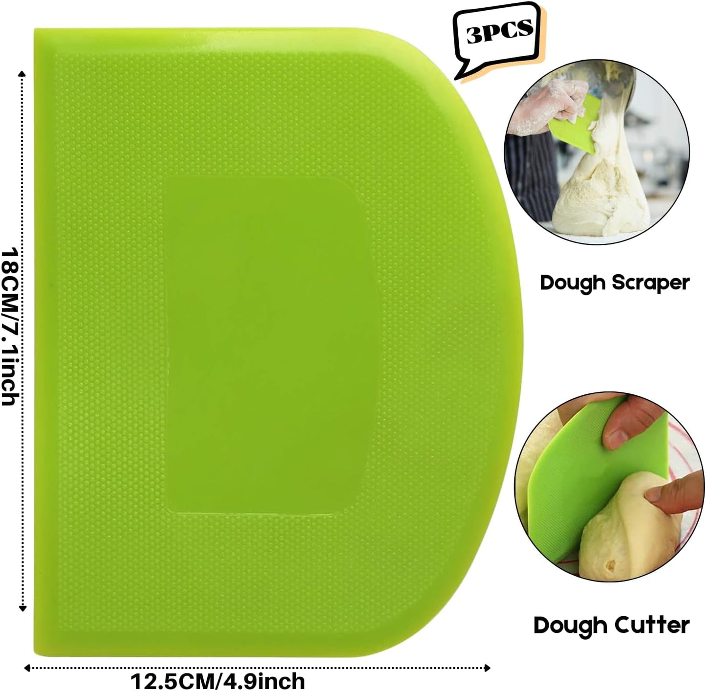 Raspador masa plástico flexible borde afilado