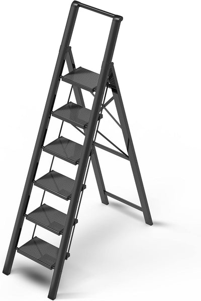 Escalera 6 escalones aluminio ligero plegable