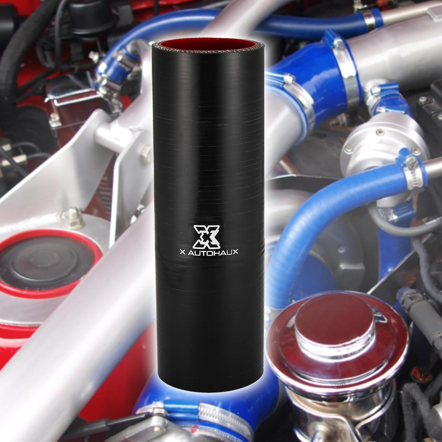 Manguera silicona intercooler 2.165" negro rojo
