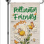 Bandera jardín doble cara 12x18" polinizadores
