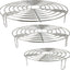 3 Estantes Redondos Acero Inox para Hornear Vapor Freidora 9.25pulg