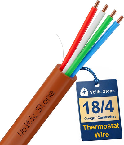 Cable control termostato 18 AWG 4 conductor cobre sólido 75ft