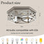 Lámpara techo níquel cepillado 13pulg 3 luces empotrado set