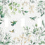 Placas decorativas interruptor acuarela hojas verdes pájaros