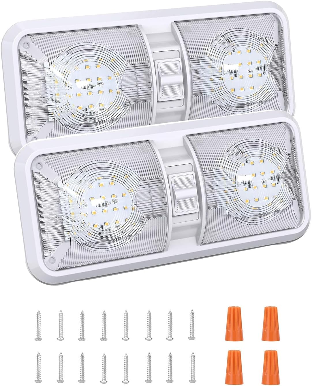 Luces LED 12V para caravan 2 lámparas baño blanco natural