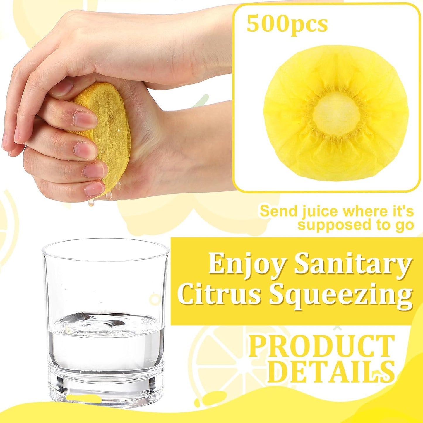 500 Cubiertas Limón Sin Semillas Color Amarillo