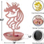 Organiz. aretes unicornio 81 agujeros soporte metal rosa
