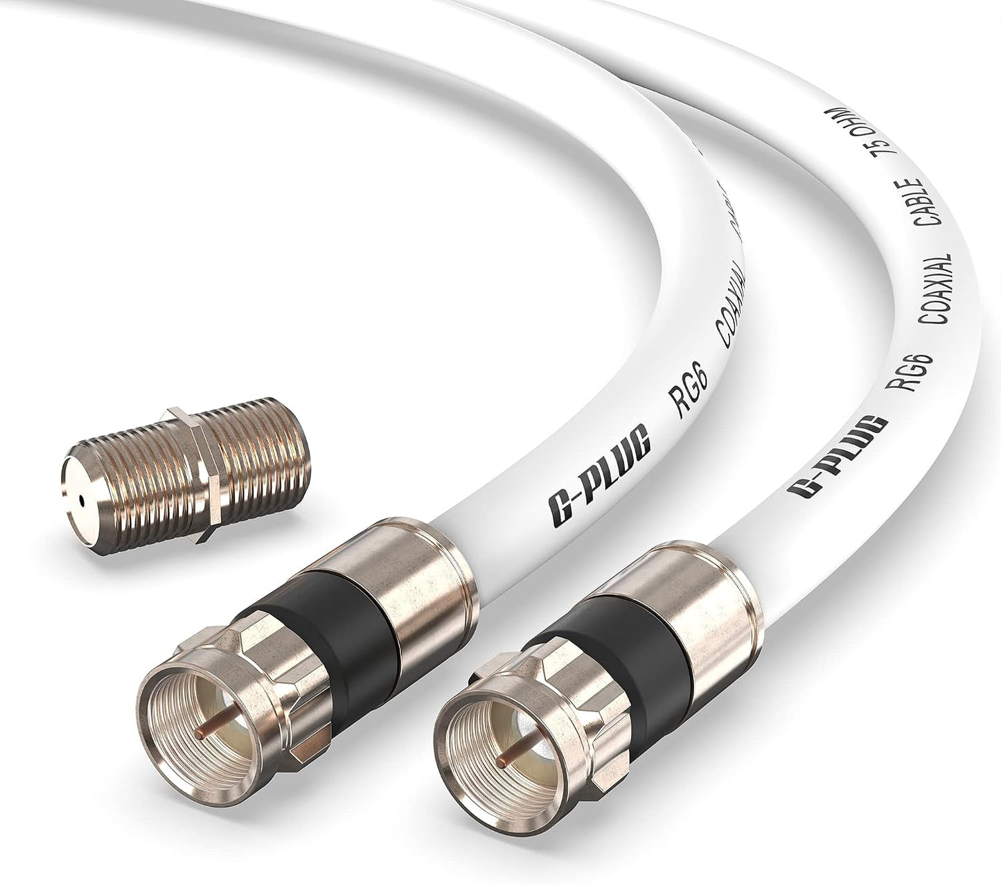 Juego conectores coaxial RG6 10ft para antena internet TV digital