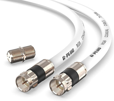 Juego conectores coaxial RG6 10ft para antena internet TV digital