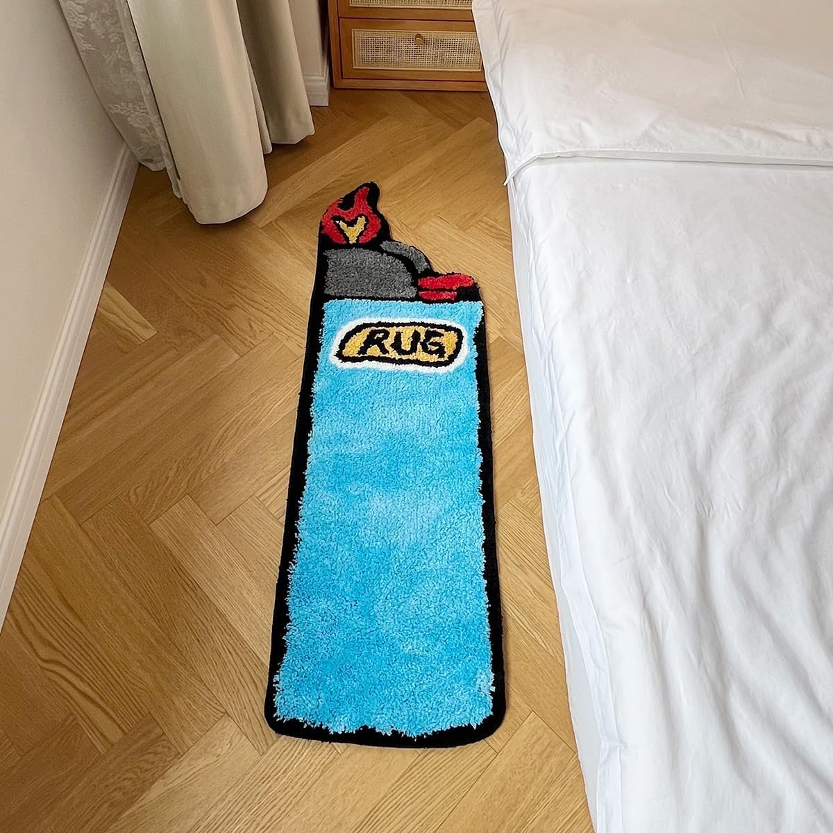 Alfombra copetuda ligera dormitorio sala arcoíris 43.3x13"