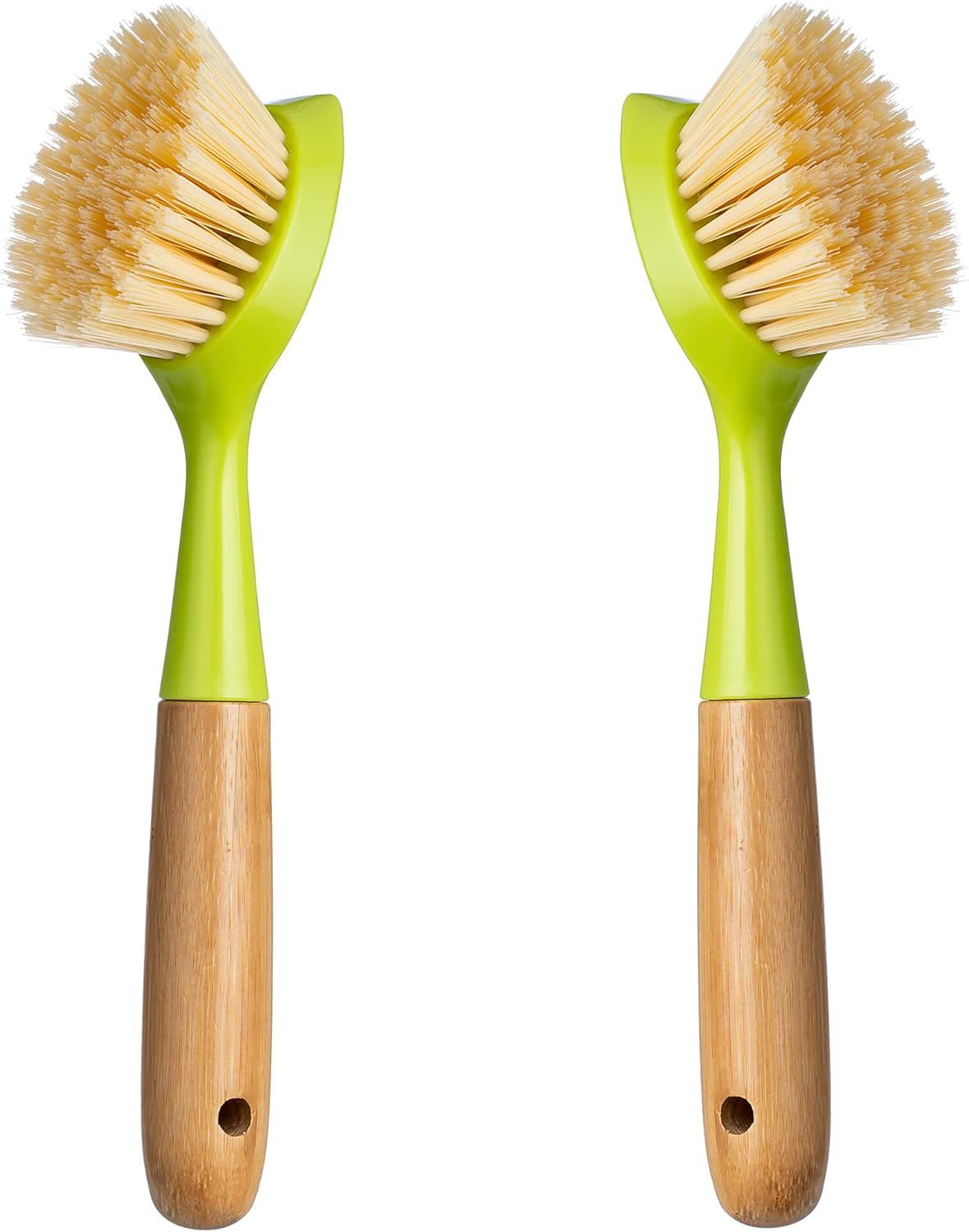 2 Pzas Cepillo Cocina Bambú Raspador Integrado