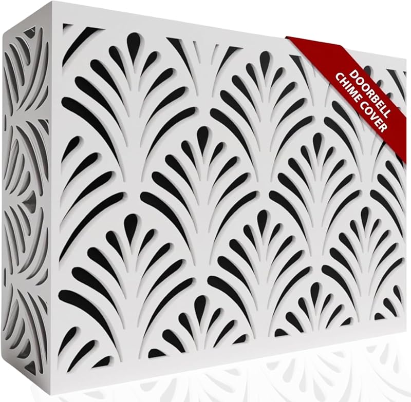 Cubierta decorativa timbre puerta madera estética