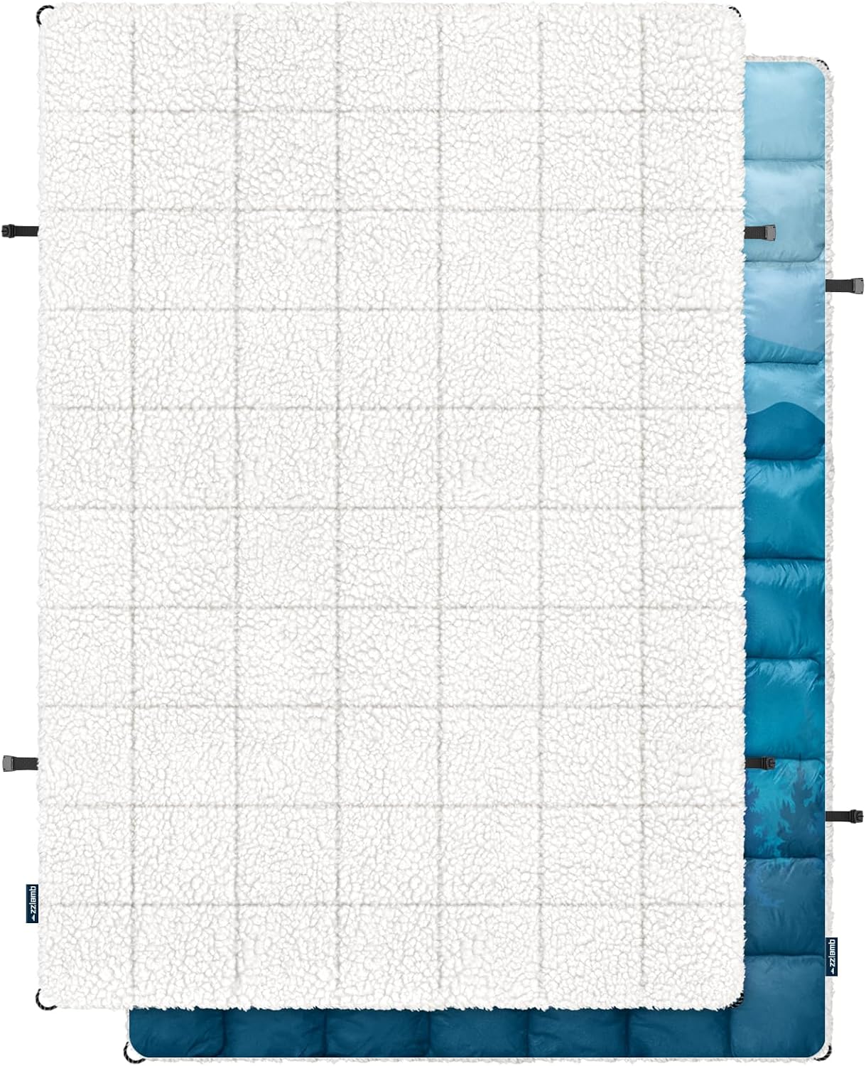 Manta Sherpa cálida plegable 52x75" para viajes y dormir