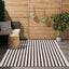 Tapete tejido rayas blancas y negras 3x5ft para exteriores