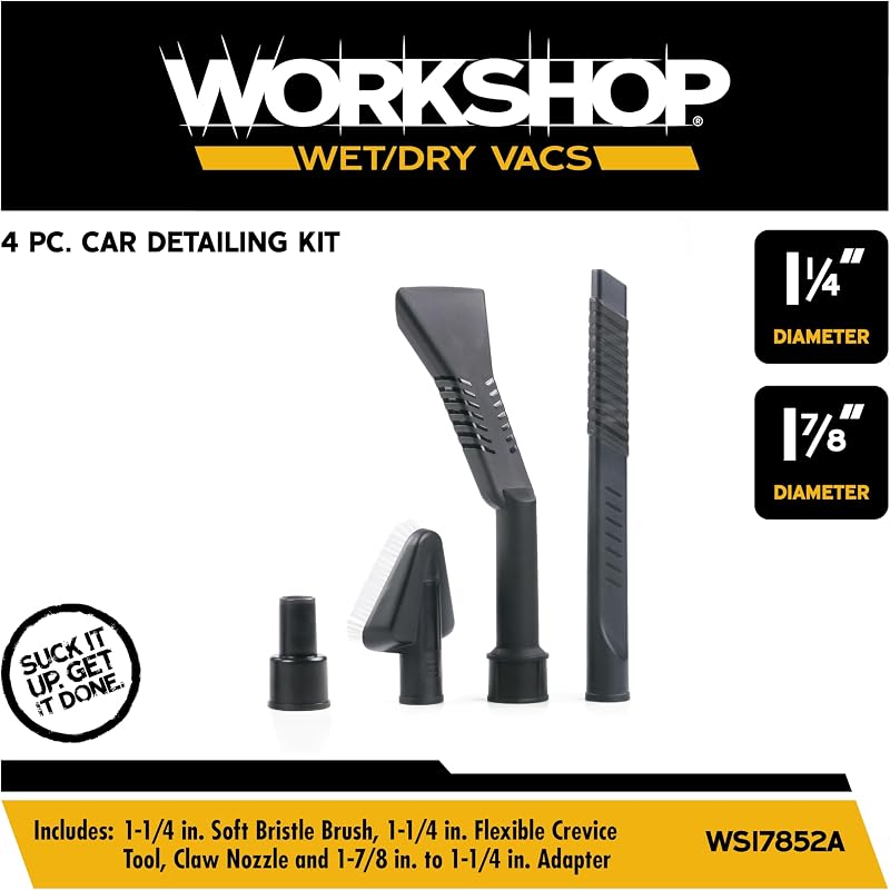 Kit accesorios vacío 1-7/8pulg para aspiradora negro
