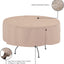 Mesa redonda para patio cubierta resistente al agua beige