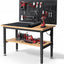 Mesa trabajo 48pulg garaje ajustable madera goma con