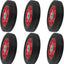 6 Neumáticos Goma 6x1.5" Agujero 1/2" Rueda Camión 176lb