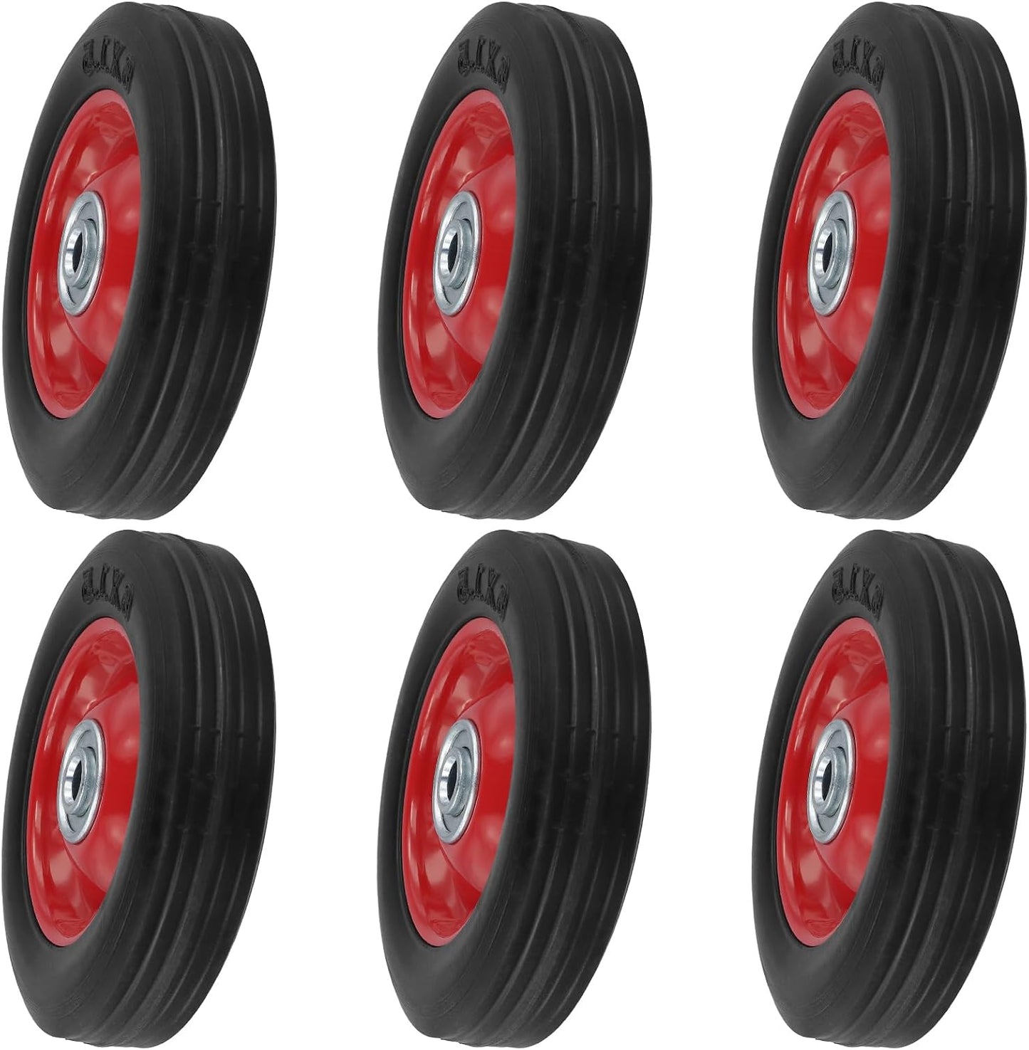 6 Neumáticos Goma 6x1.5" Agujero 1/2" Rueda Camión 176lb