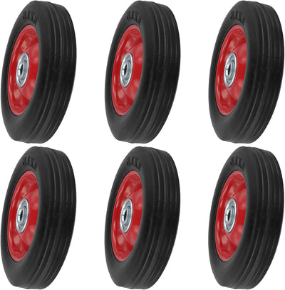 6 Neumáticos Goma 6x1.5" Agujero 1/2" Rueda Camión 176lb
