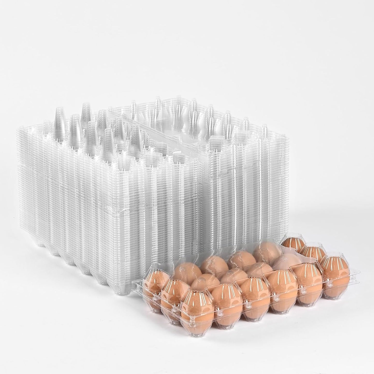 Rejilla plástica transparente para huevos 3x6 110pzas