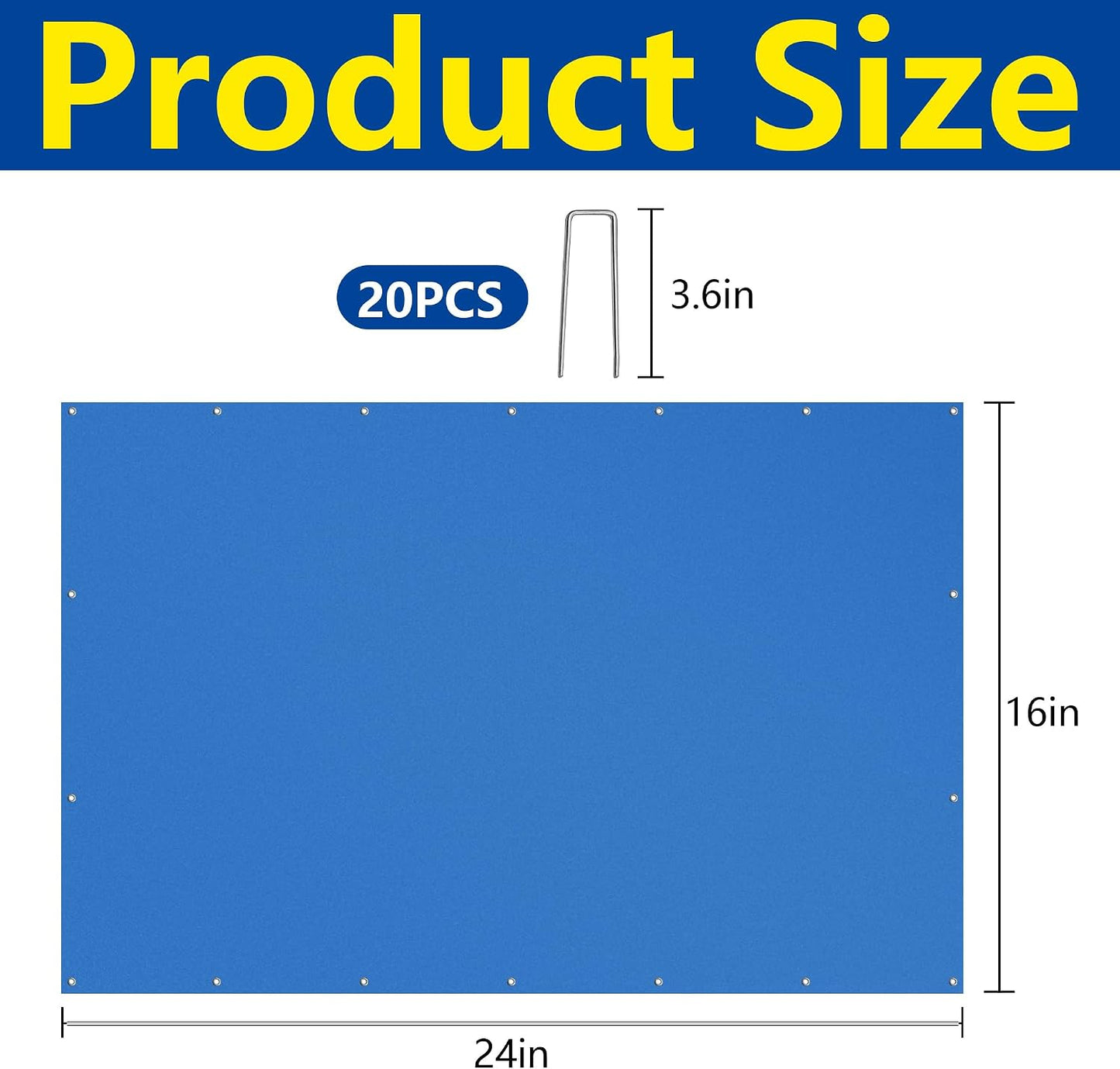 Lona piscina 24x16ft impermeable PE alta resistencia