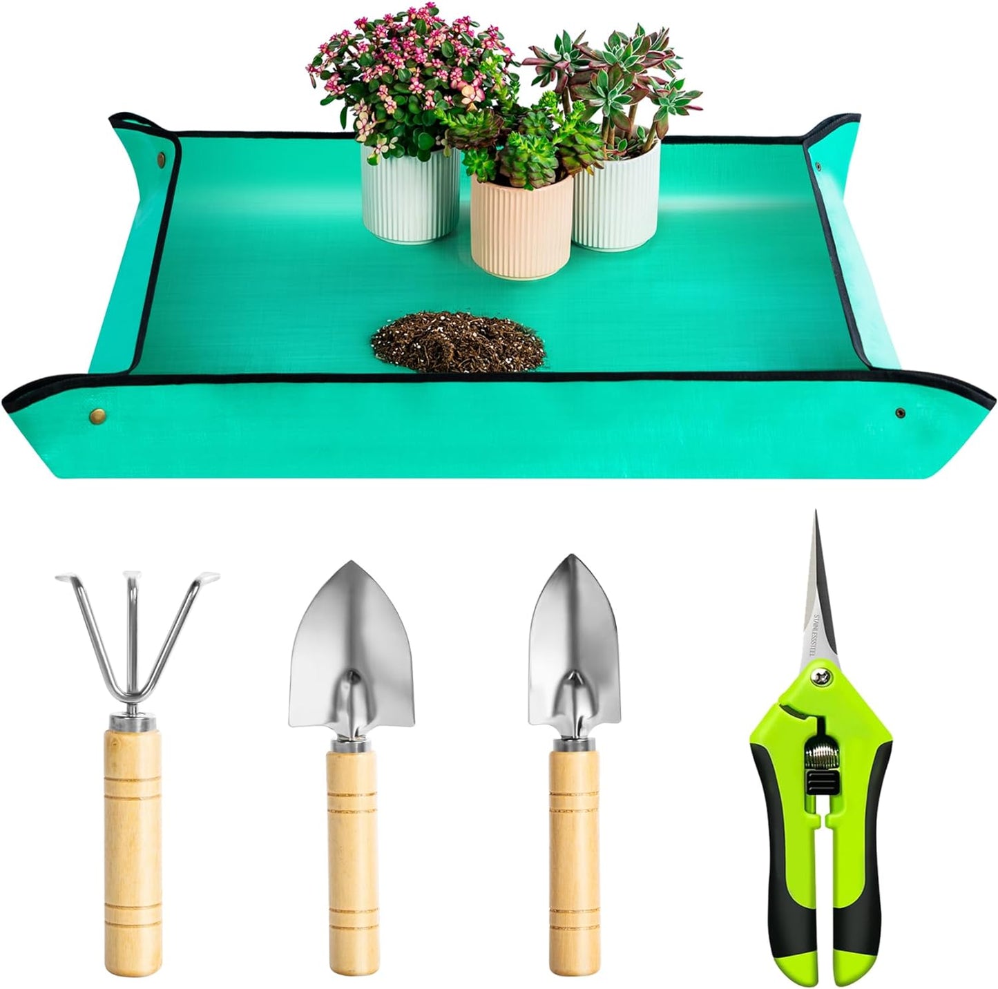 Kit 5 Pzas Herramientas Jardinería Mini Jardín