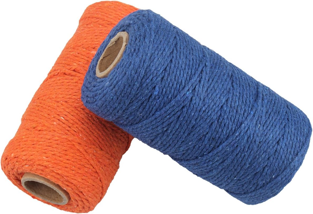 Carrete hilo algodón 656ft 10 capas manualidades naranja