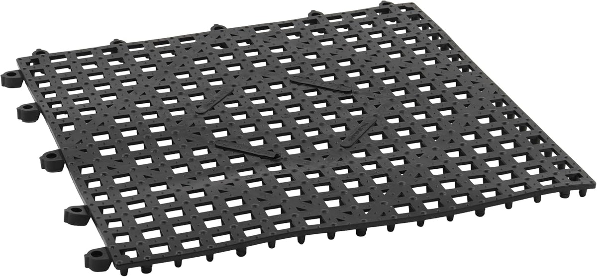 Tapete Barra Entrelazado 12x12pulg Negro Mediano