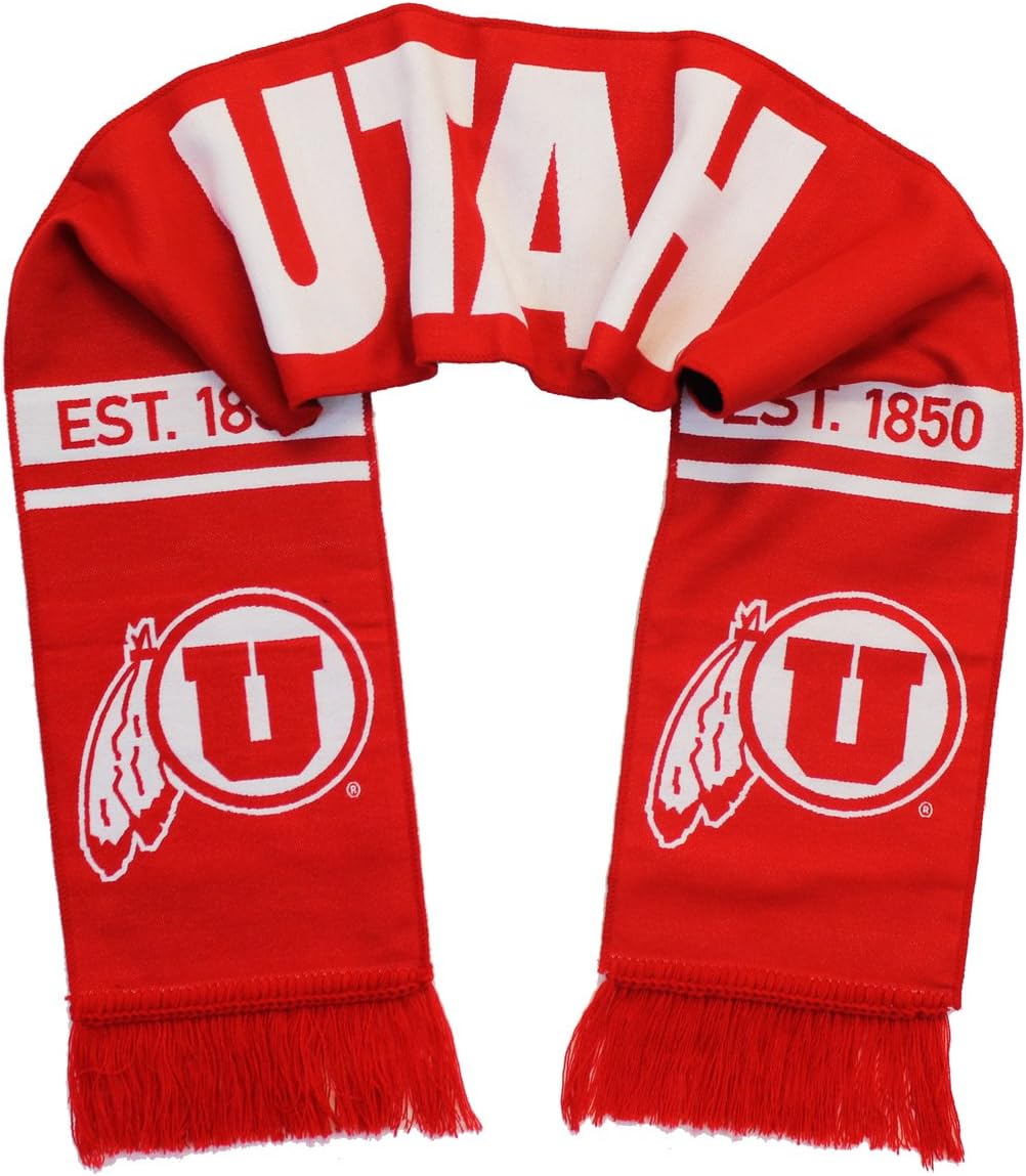 Bufanda Utah Utes Reversible Negro Rojo
