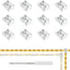 12 Conectores T y L LED 8mm sin soldadura transparentes