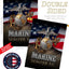 Bandera USMC oficial para veteranos regalo jardín doble cara