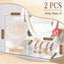2 Pzas Soporte Joyas Terciopelo Barra T Collares Beige
