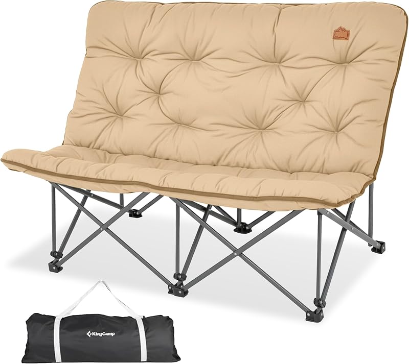 Silla campamento doble acolchada 600lb plegable