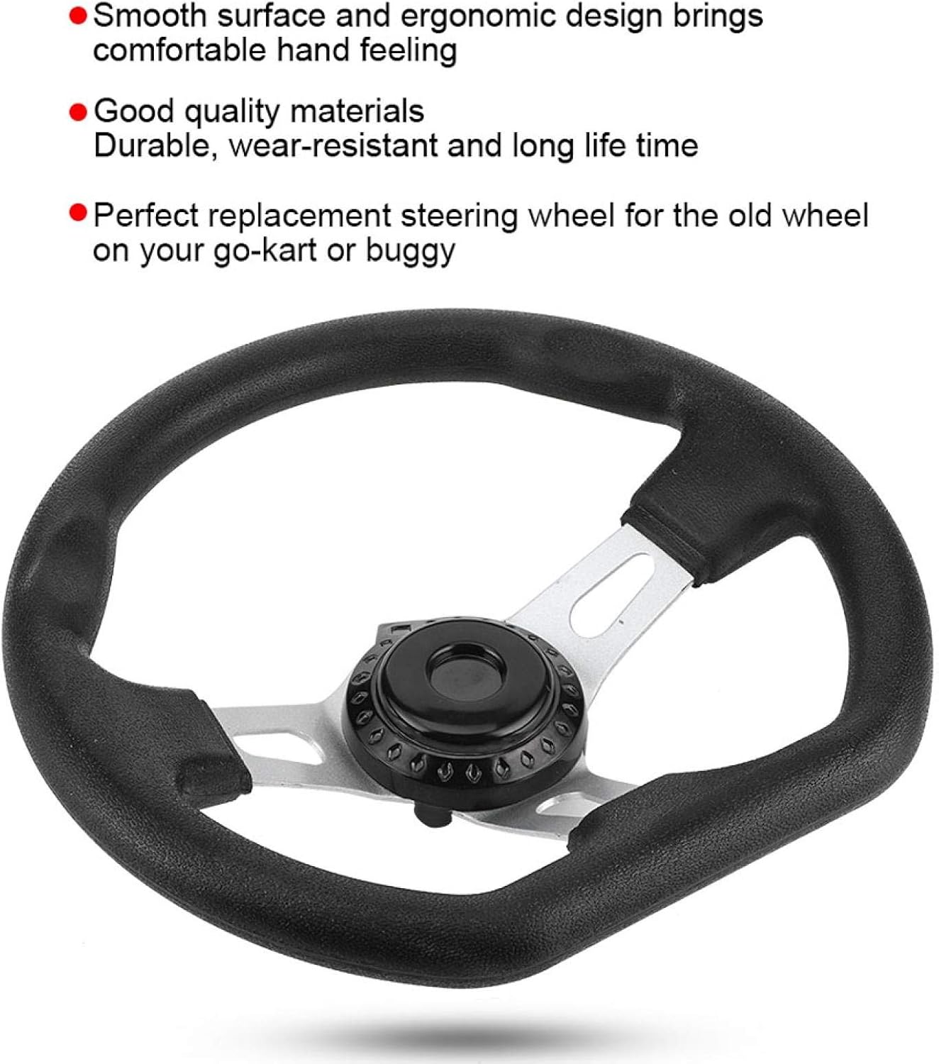 Volante Go Kart 10.6pulg 3 pernos accesorio