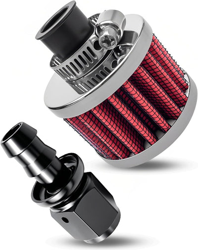 Kit conector filtro celda combustible 8AN aluminio rojo