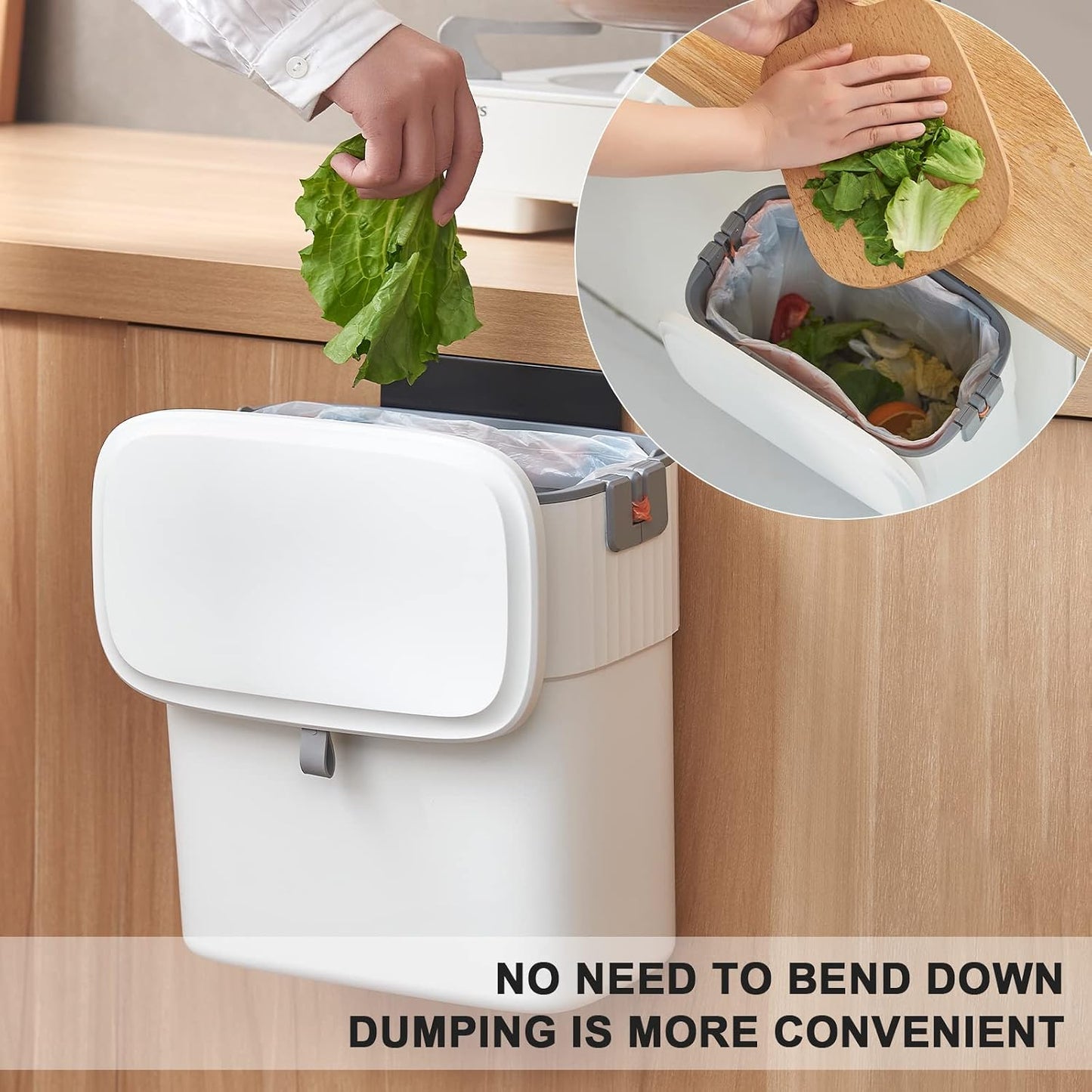 Basurero colgante 2.5gal para compost cocina