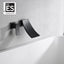 Grifo bañera negro pared llenador izquierdo manija