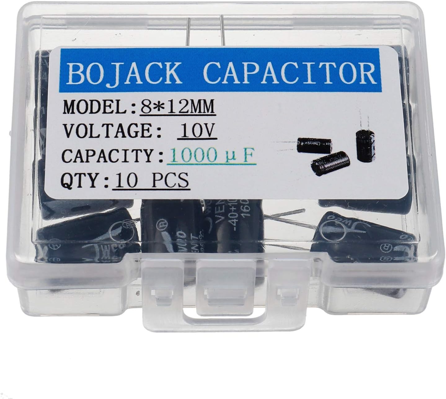 Condensadores electrolíticos aluminio 1000uf 10v 10 pzas