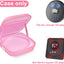 Funda portátil reproductor CD con cinturón rosa