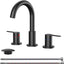 Grifo baño 8pulg 3 agujeros aireador 2 asas 360° mate negro