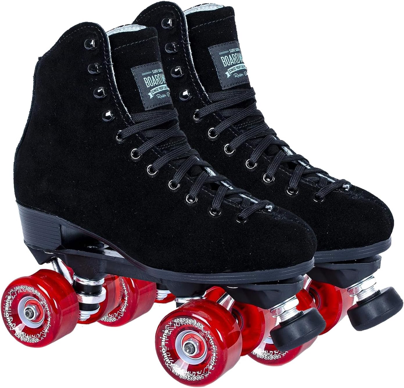 Patín unisex exterior gamuza ruedas rojas 2.42pulg